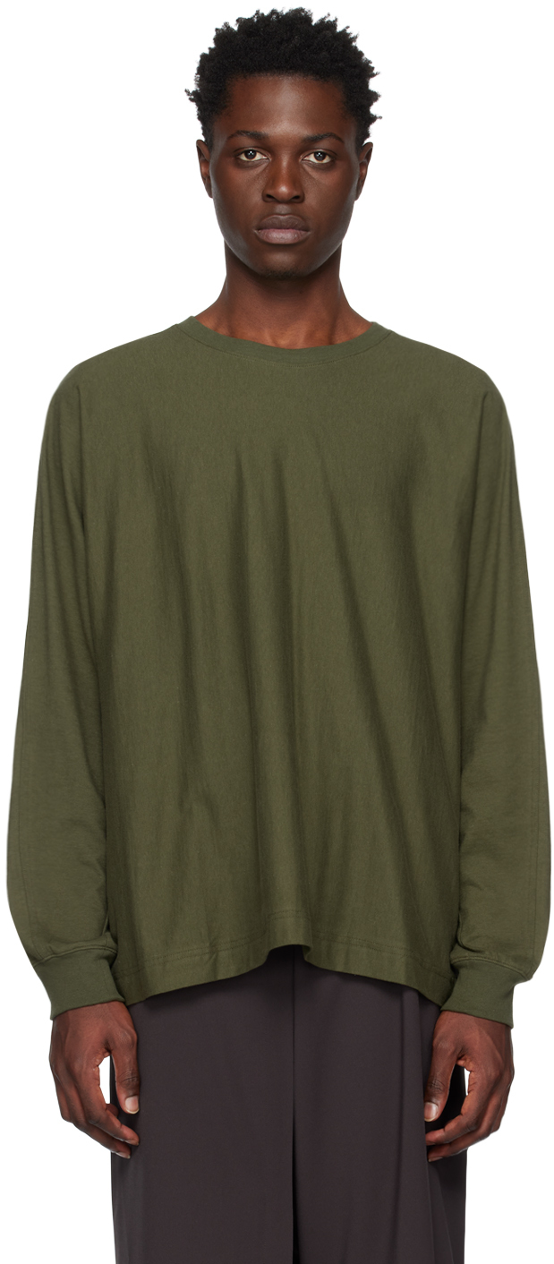 Issey Miyake Green Release-t 1 Long Sleeve T-shirt In 62-green