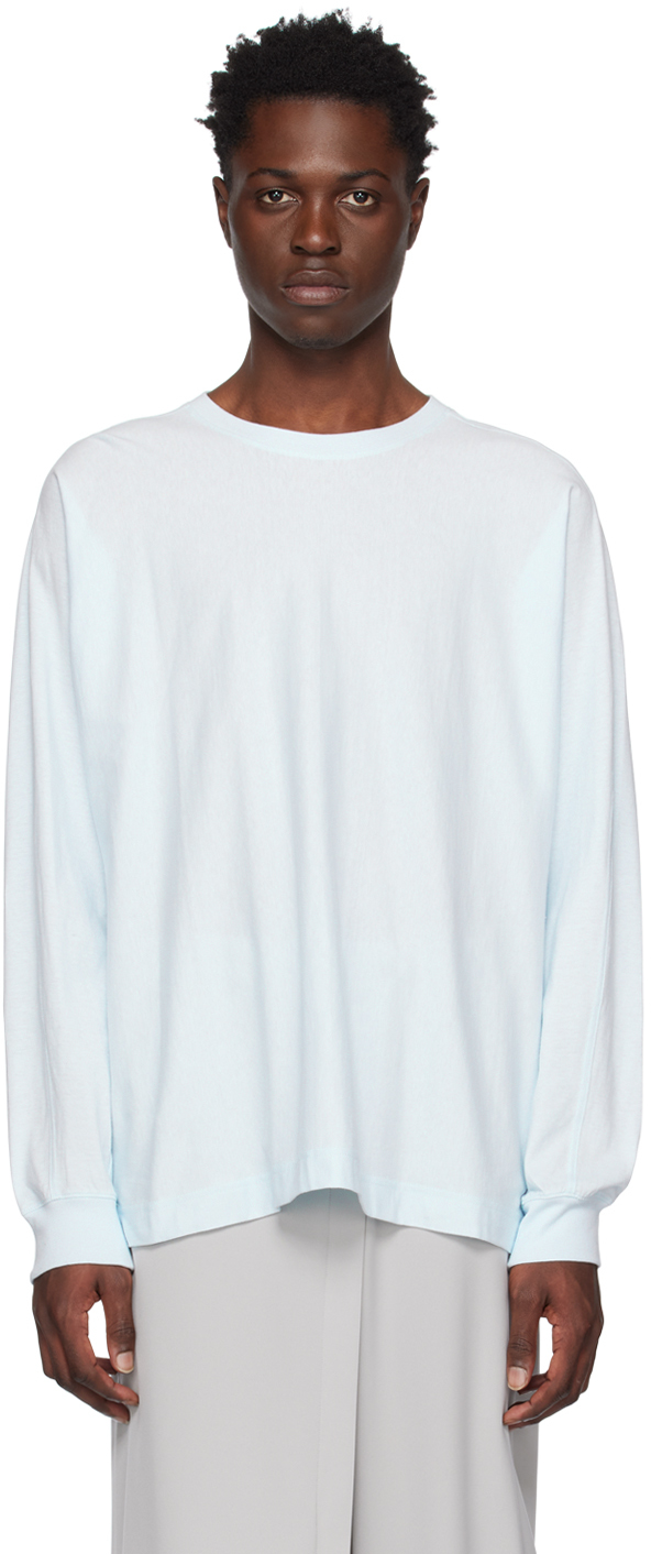 Issey Miyake Blue Release-t 1 Long Sleeve T-shirt In Blau