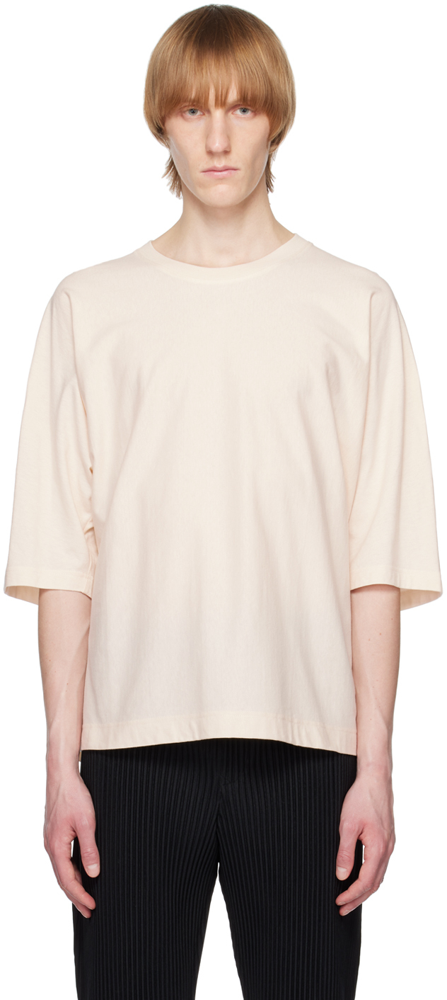 Shop Issey Miyake Off-white Release-t 2 T-shirt In 03-ivory