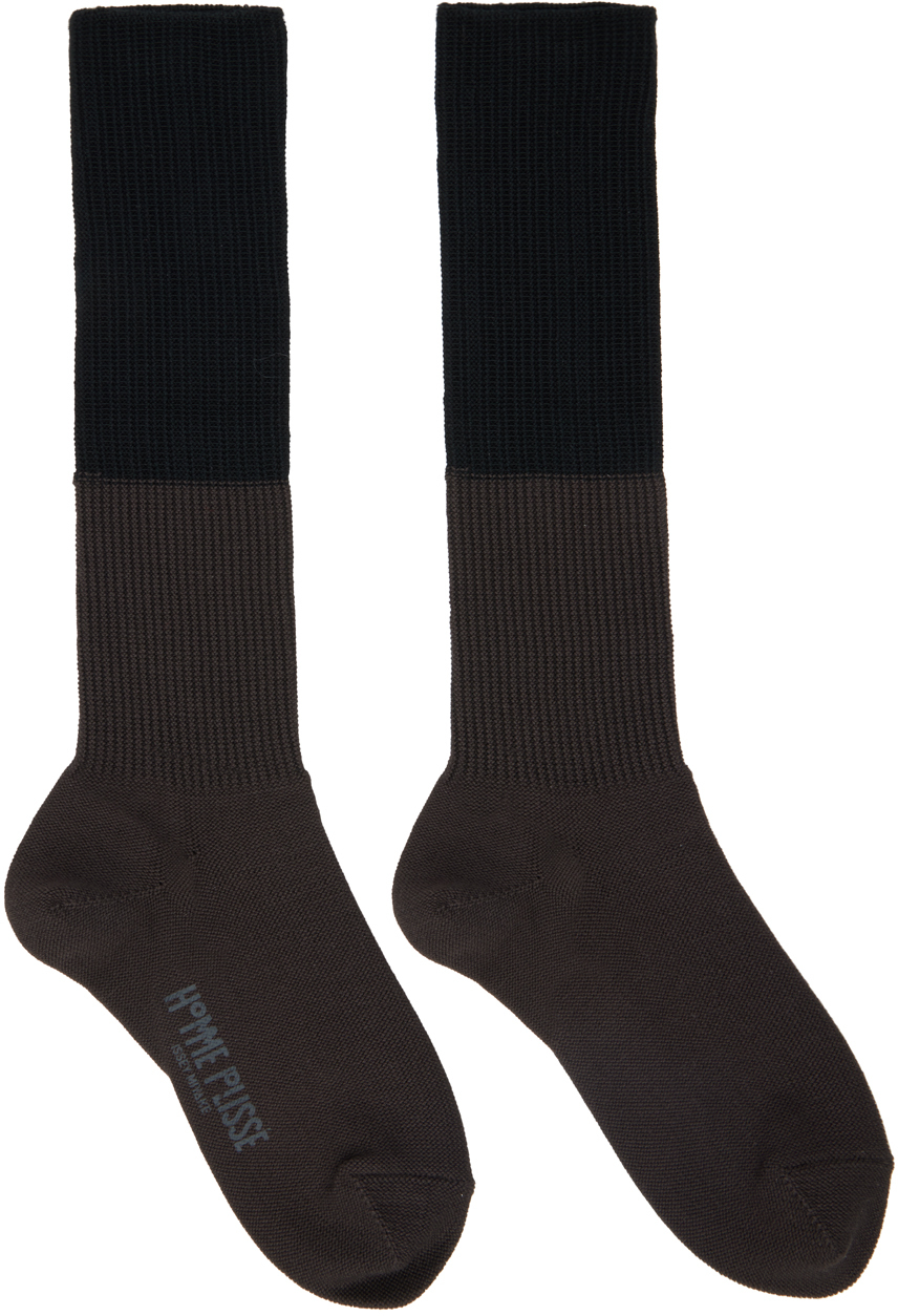 Ssense Uomo Abbigliamento Intimo Calze Black Greca Socks 