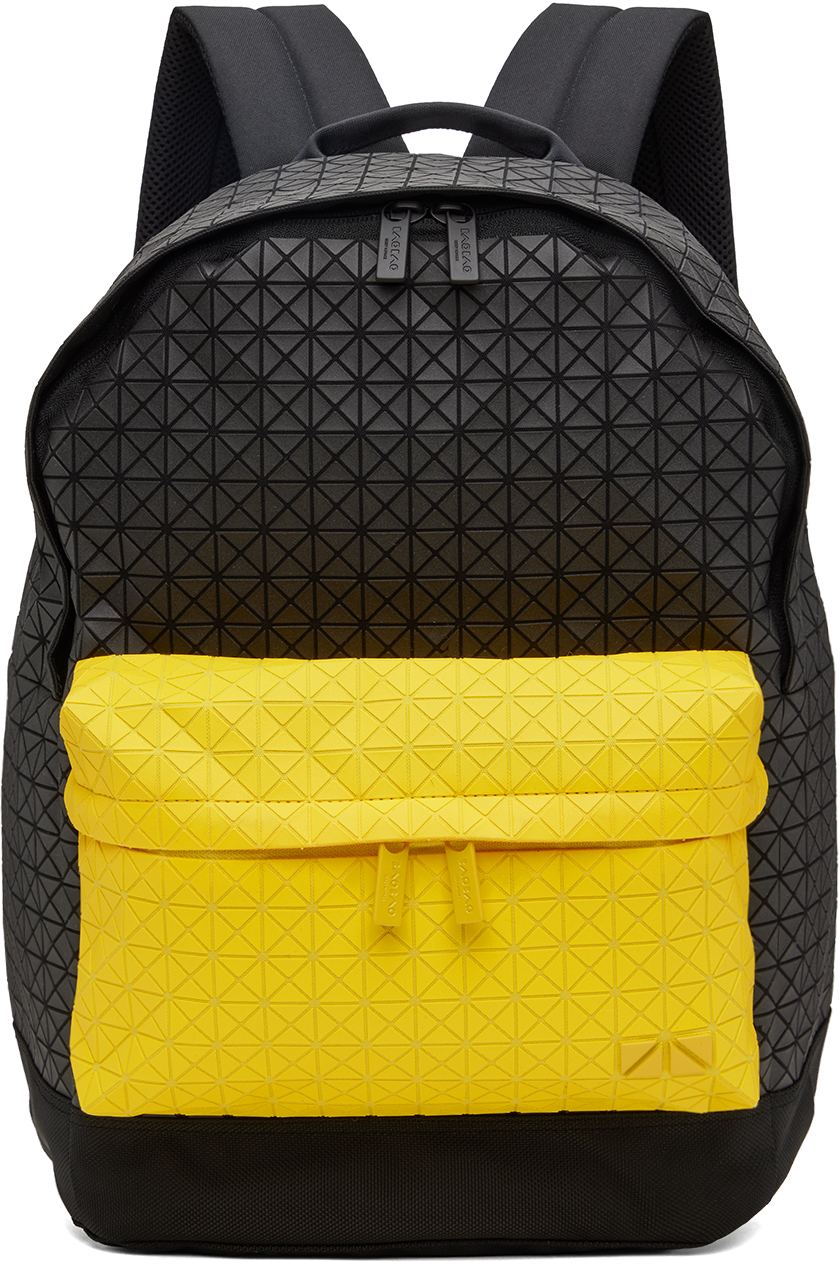 Bao Bao Issey Miyake Yellow & Black Daypack Backpack SSENSE UK