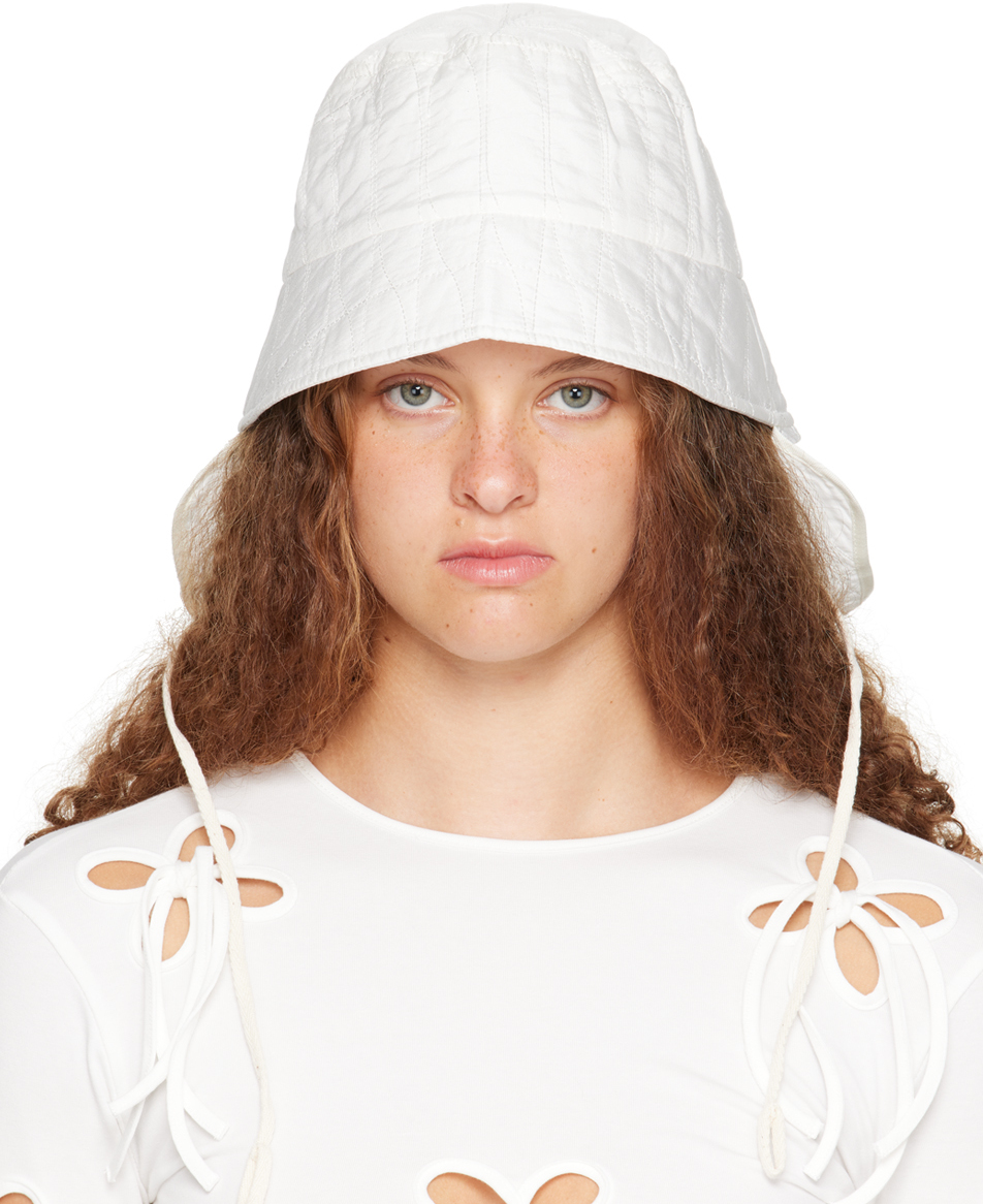 Umber Postpast Ssense Exclusive Off-white Bucket Hat In Off White