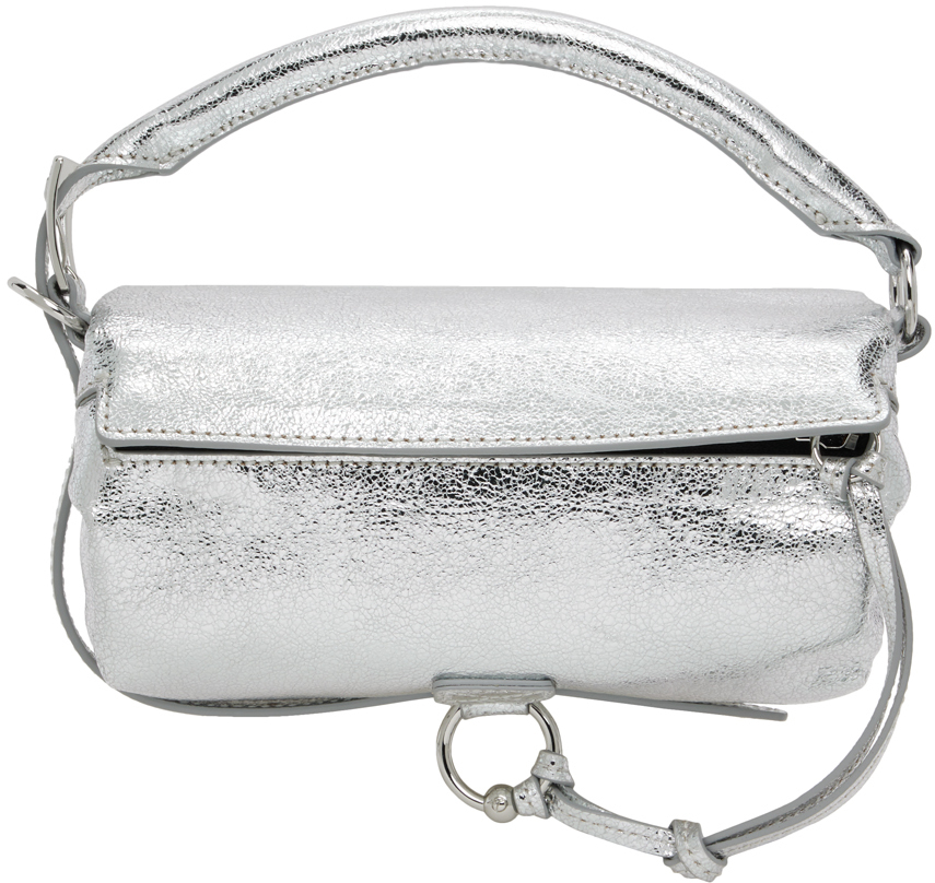 Theopen Product Silver Mini Pillow Handle Bag | ModeSens