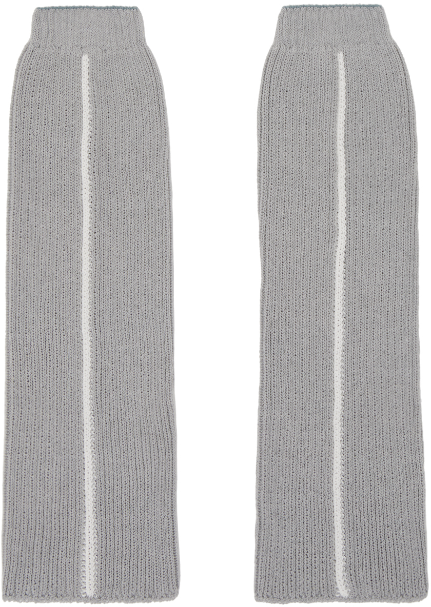 OPEN YY: Gray Training Leg Warmers | SSENSE