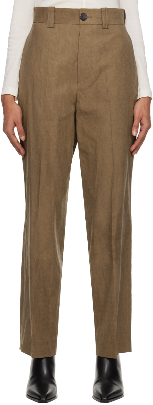 Umber Postpast Ssense Exclusive Brown Trousers