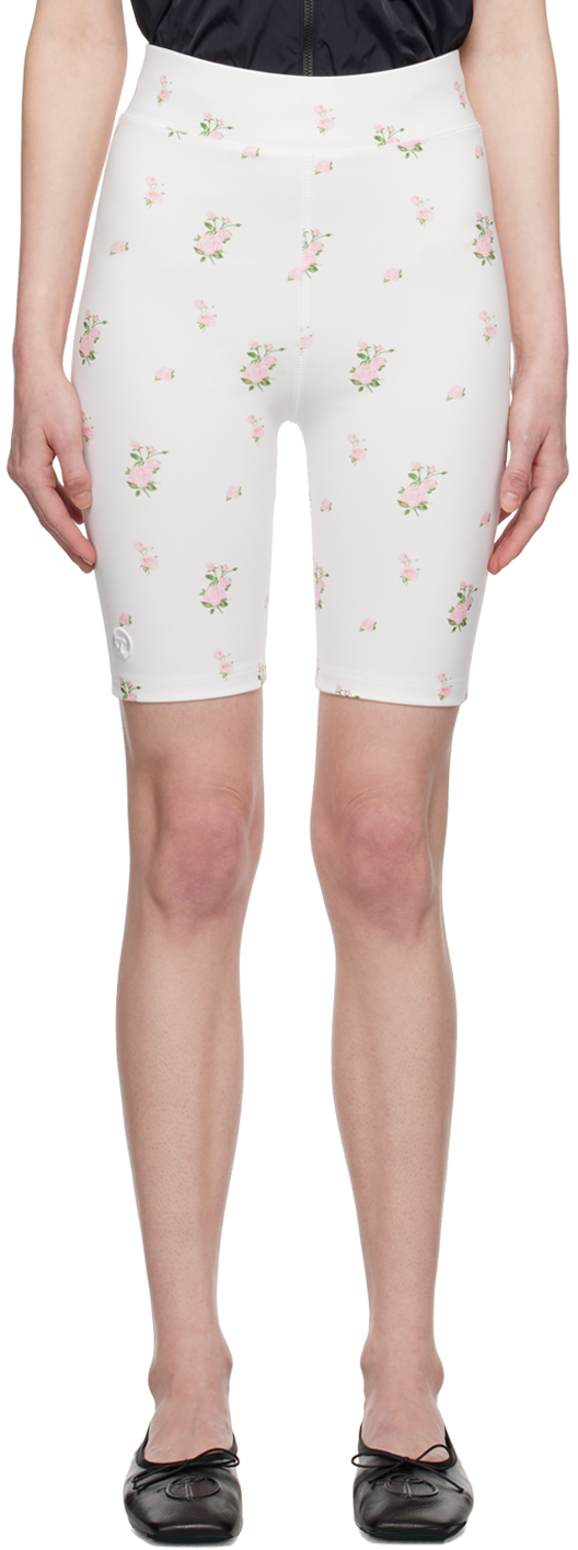 Theopen Product White Floral Shorts In White White