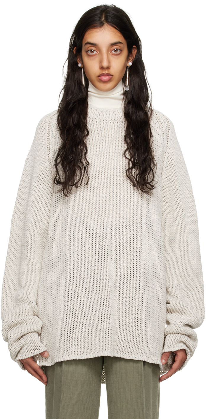 Umber Postpast Ssense Exclusive Off-white Sweater In Off White