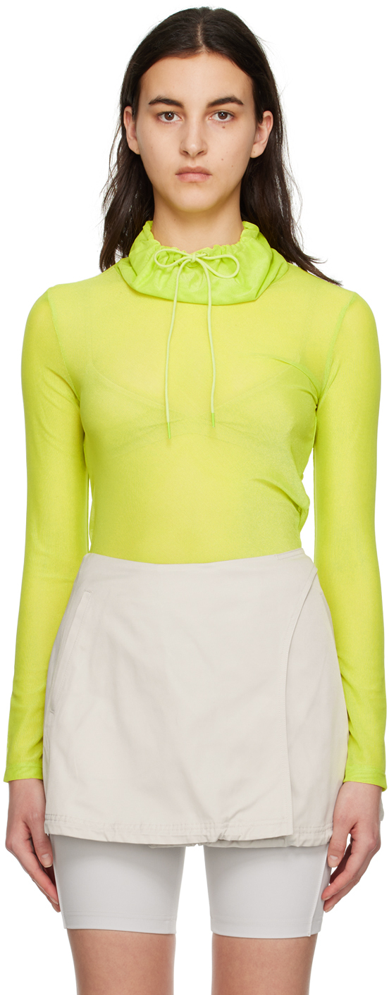 Theopen Product Green Drawstring Turtleneck