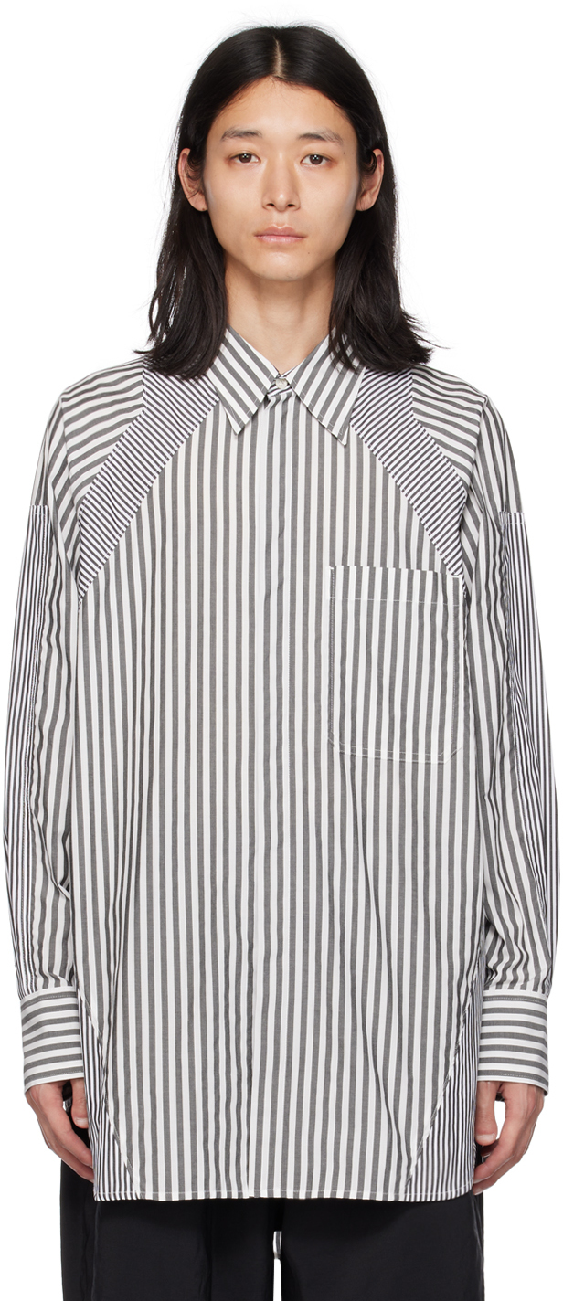 Chemise Homme Top Gear - Blanche à Rayures Bleues, Taille 38/39 (Neuf Sans étiquettes)