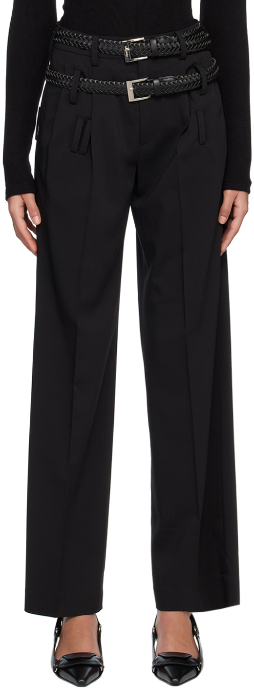lesugiatelier Black Belted Trousers