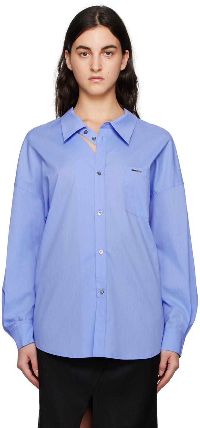 lesugiatelier Blue Cutout Shirt
