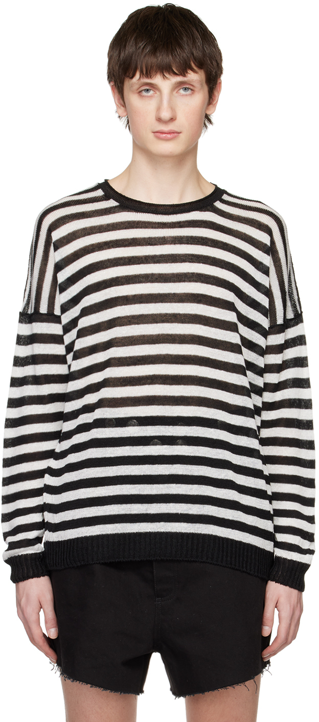 Pull Noir LK Bennett - Bordure Diamant, Laine Et Soie, Taille S, Col En V, Occasion Très Bon état