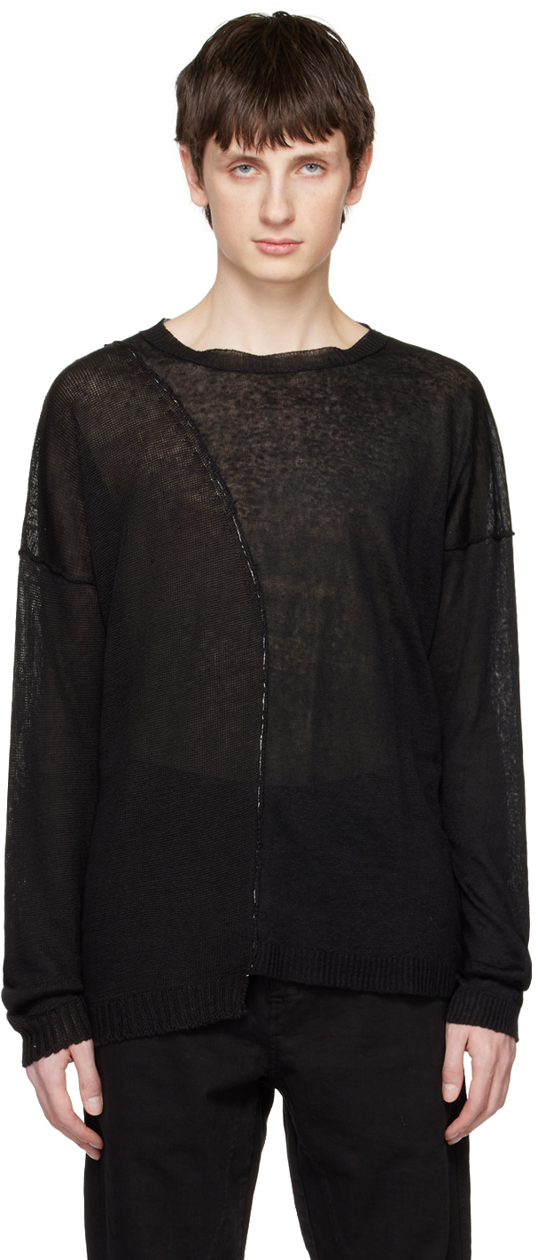 Isabel Benenato: Black Paneled Sweater | SSENSE