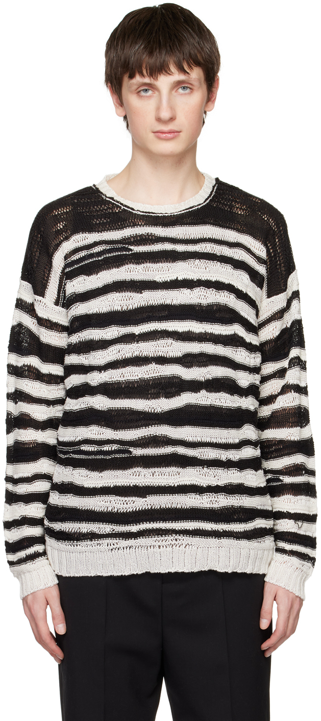 Isabel Benenato: Black & White Striped Sweater | SSENSE