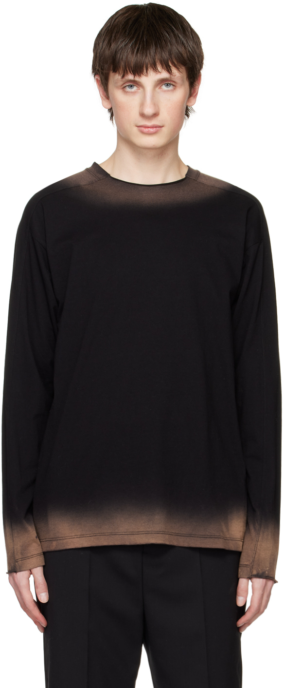 Isabel Benenato: Black Spray Paint Long Sleeve T-Shirt | SSENSE UK