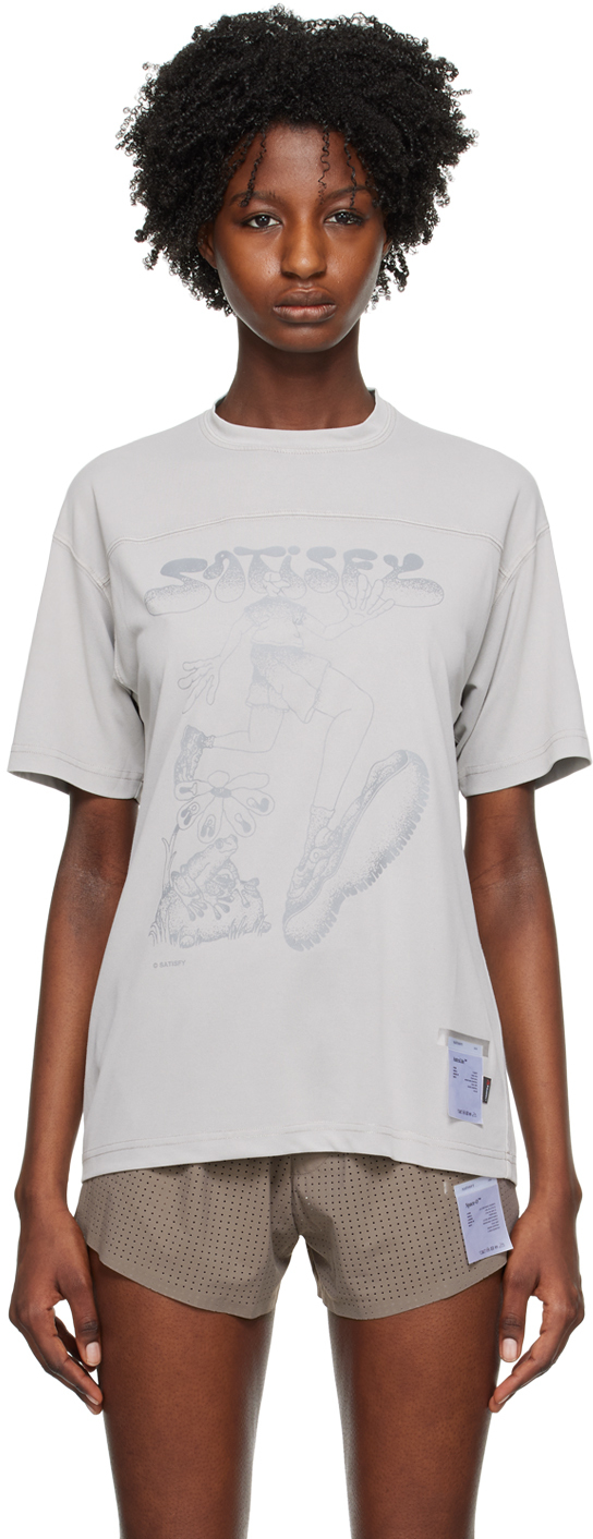 Satisfy Gray Astralite T-shirt In Mineral Fossil