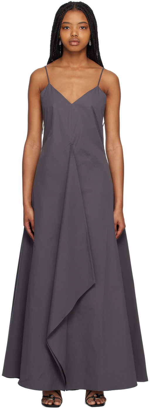 BITE: Gray Crisp Midi Dress | SSENSE Canada