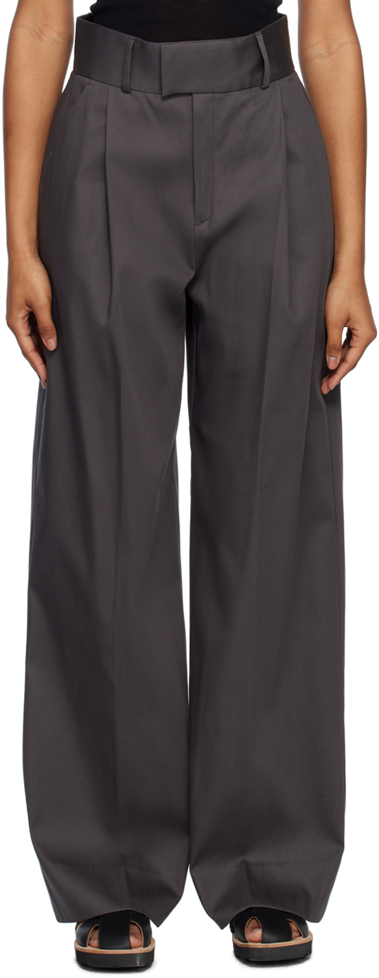 Bite Gray Waist Trousers In Forged Iron