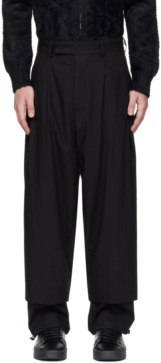CRAIG GREEN BLACK TAILORED TROUSERS