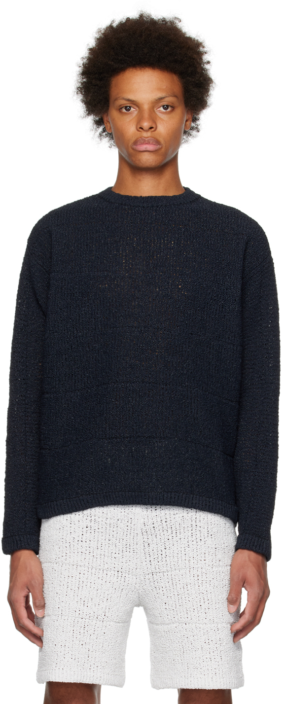 Black Boxy Sweater by SUNNEI on Sale
