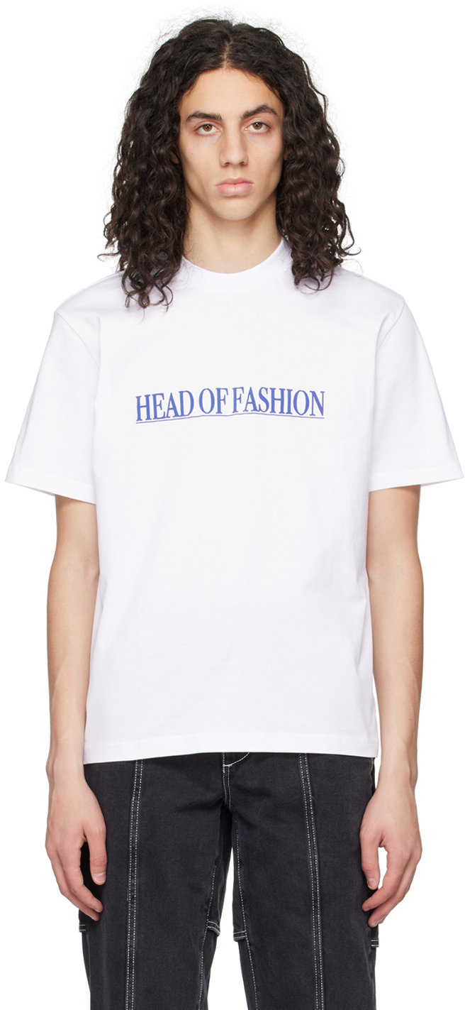 SUNNEI: White 'Head Of Fashion' T-Shirt | SSENSE