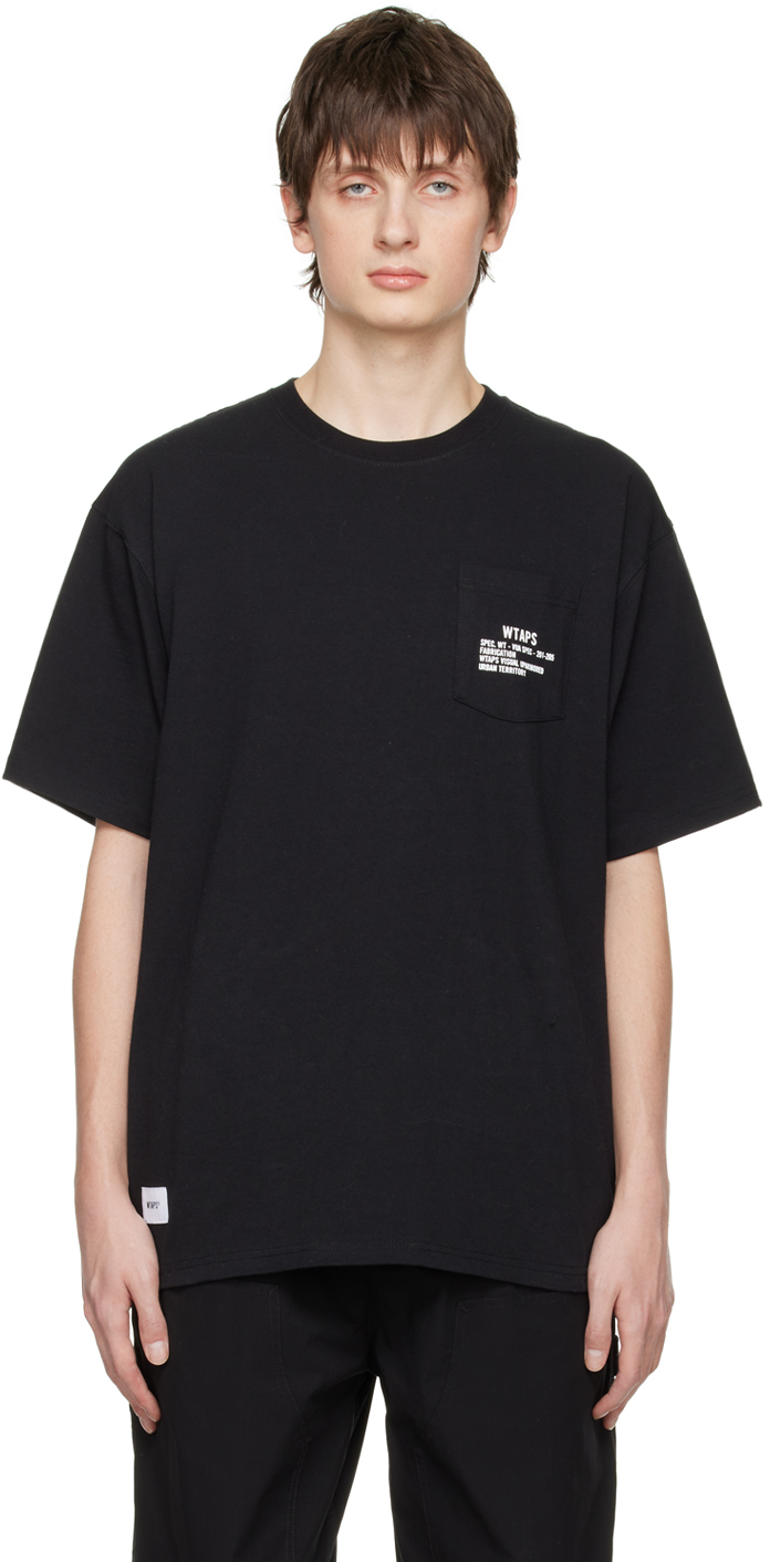 Black WTAPS Edition Printed T-Shirt by Vans on Sale