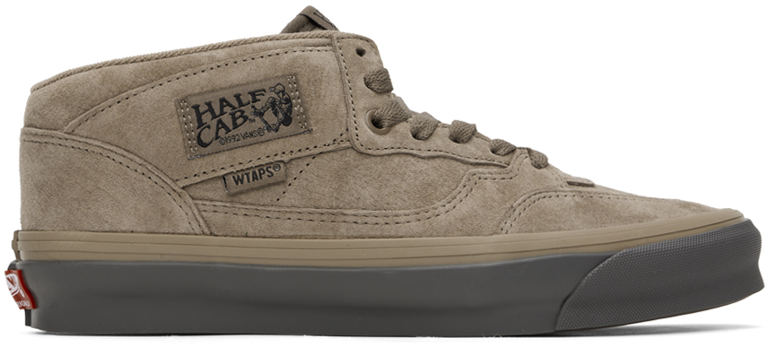 VANS TAUPE WTAPS EDITION OG HALF CAB LX SNEAKERS