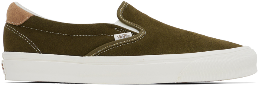 Vans: Khaki OG Slip-On 59 Sneakers | SSENSE