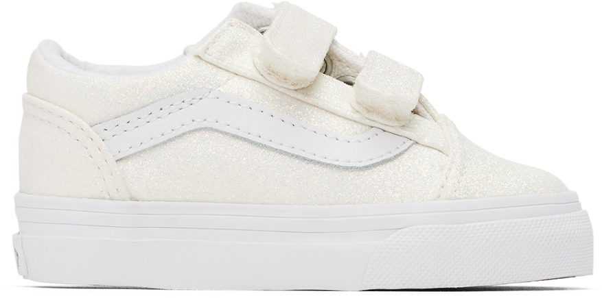 Vans Baby White Old Skool Sneakers In Glitter White