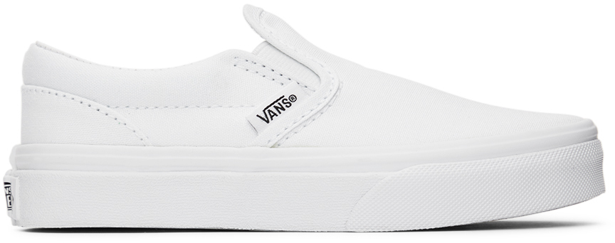 Vans Kids White Classic Slip-on Little Kids Sneakers In True White