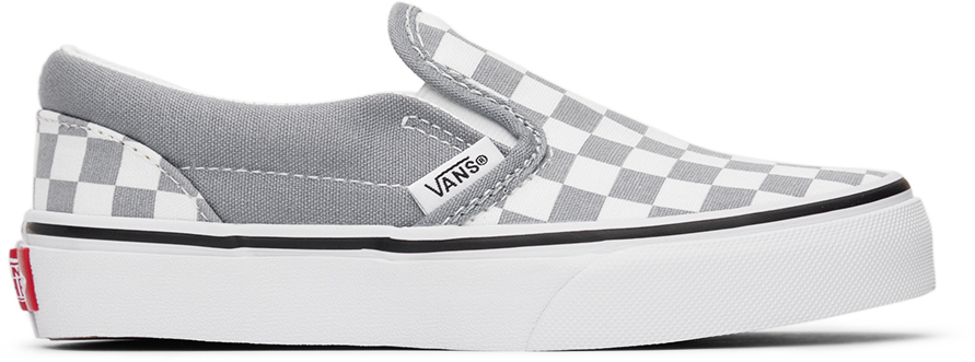 Vans Kids Grey & White Classic Slip-on Little Kids Trainers In Colour Theory Tradewi