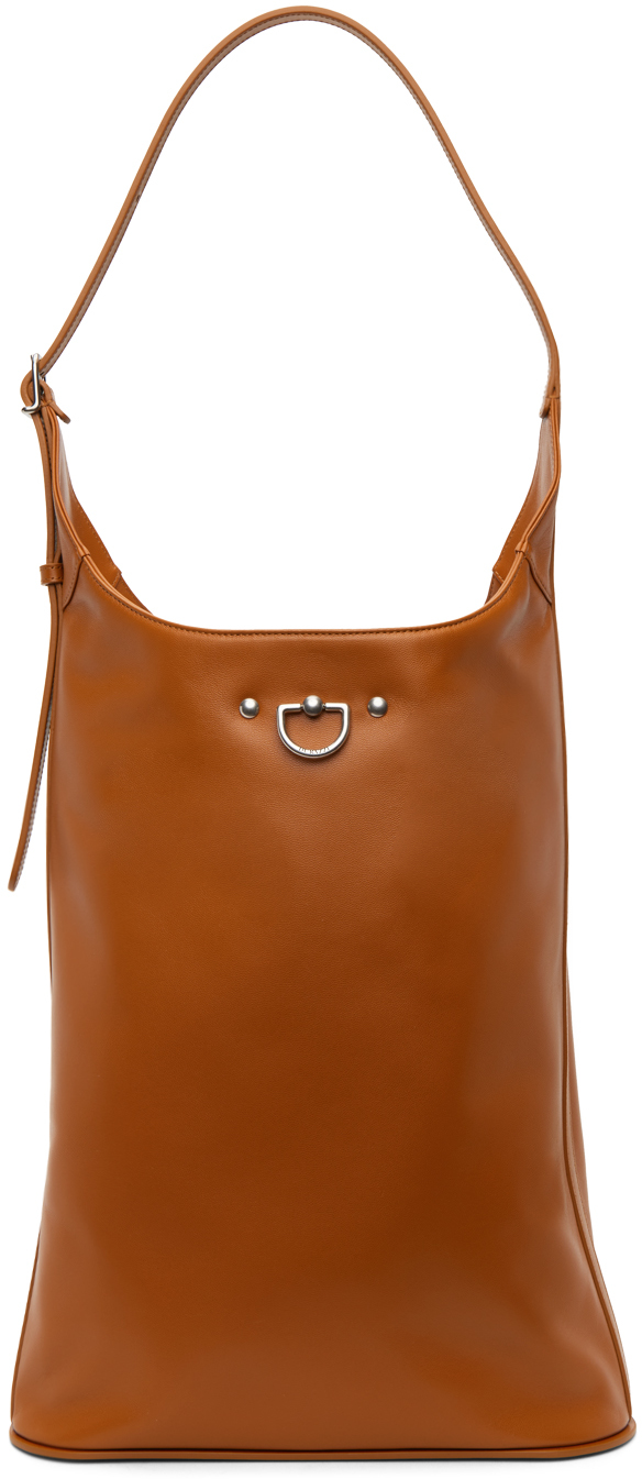 Durazzi Milano D-ring Leather Tote Bag In Brown