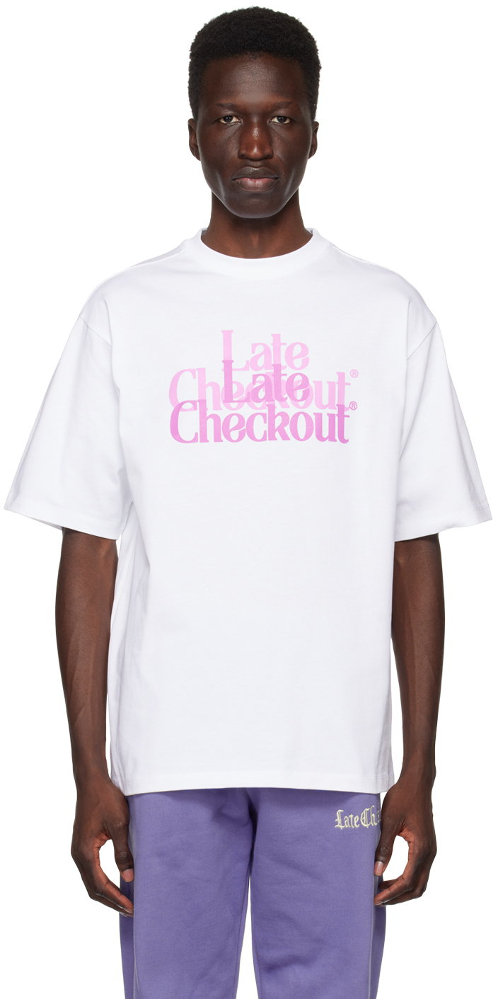 Late Checkout White Double Trouble T-Shirt