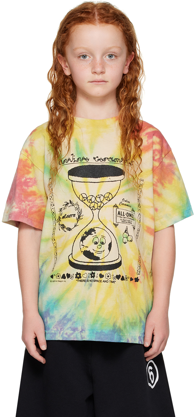 Online Ceramics Kids Multicolor Printed T-shirt In Tie Dye
