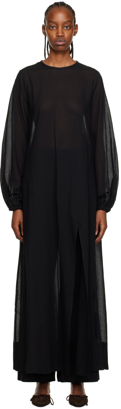 SIR.: Black Pascal Maxi Dress | SSENSE Canada