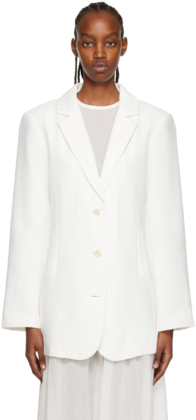 Shop Sir White Clemence Blazer In Ivory