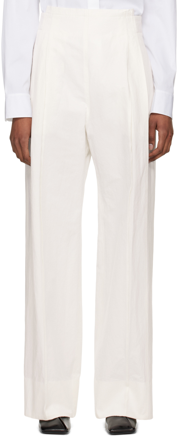 GIA STUDIOS White Pleated Trousers