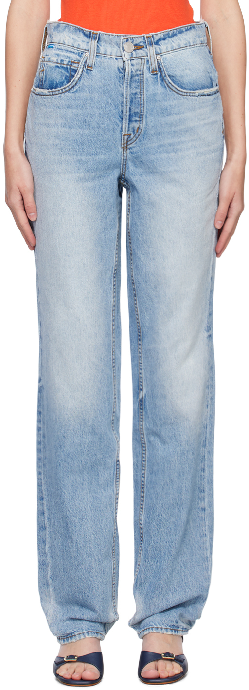 Ssense Donna Abbigliamento Pantaloni e jeans Pantaloni Pantaloni chinos Blue High-Rise Straight Jeans 