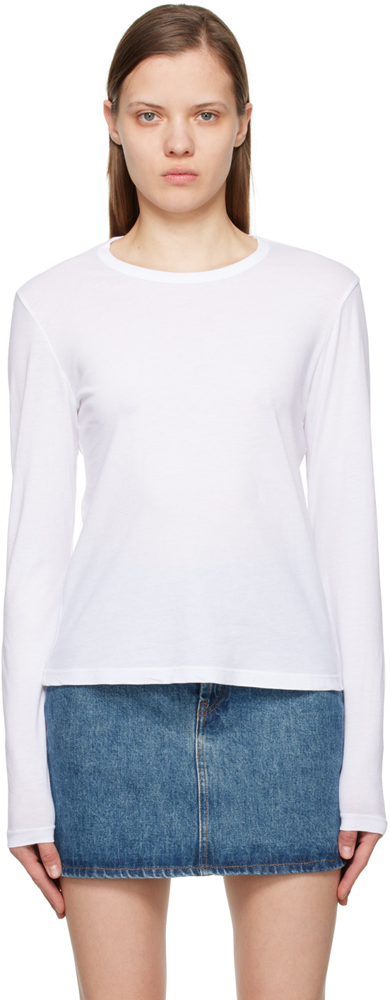 COTTON CITIZEN White Standard Long Sleeve T-Shirt