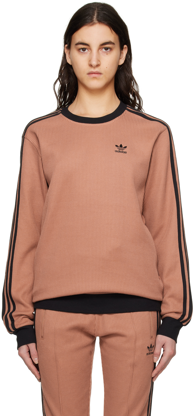Brown Adicolor Classics Sweatshirt by adidas Originals on Sale