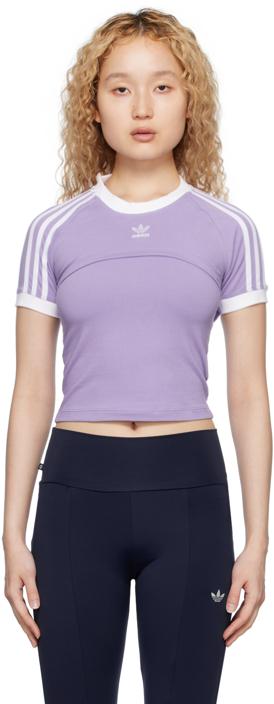 Shop Adidas Originals Purple Always Original Tank Top & T-shirt Set In Magic Lilac
