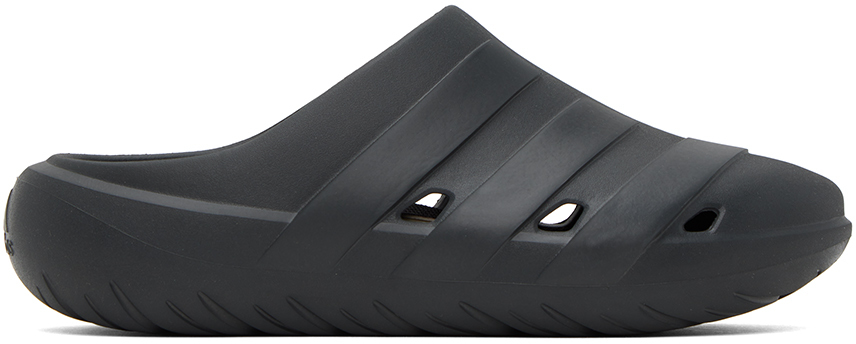 Adidas Originals Black Adicane Clogs In Carbon / Carbon / Co