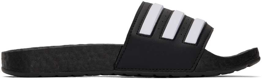 Adidas Originals Black Adilette Boost Slides In Core Black / Ftwr Wh