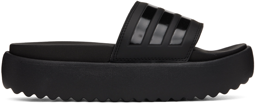 Adidas Originals Adidas Women's Adilette Platform Slides In Core Black
