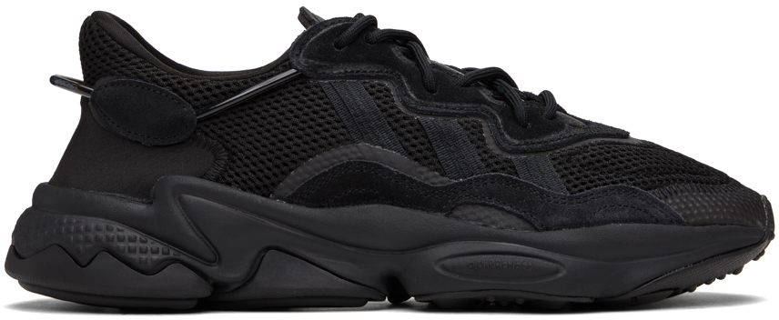 Adidas Originals Black Ozweego Sneakers In Core Black/core Blac