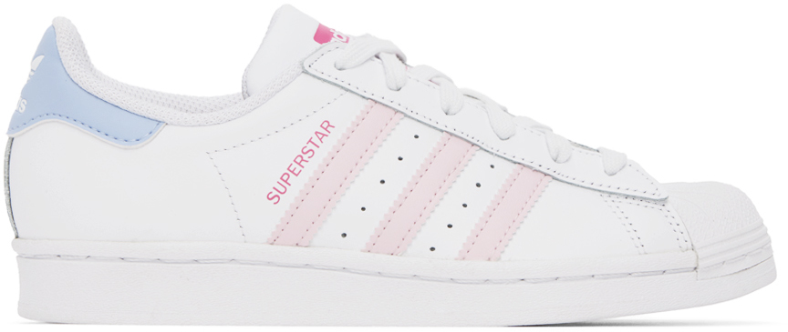 vlees Tulpen envelop Adidas Originals White Superstar Sneakers In Ftwr White/clear Pin | ModeSens