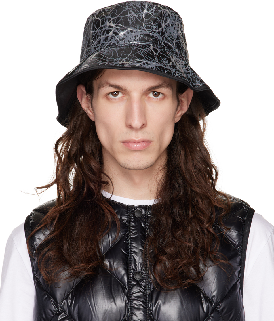 Adidas Originals Black & Grey And Wander Edition Reversible Bucket Hat In Black/multicolor