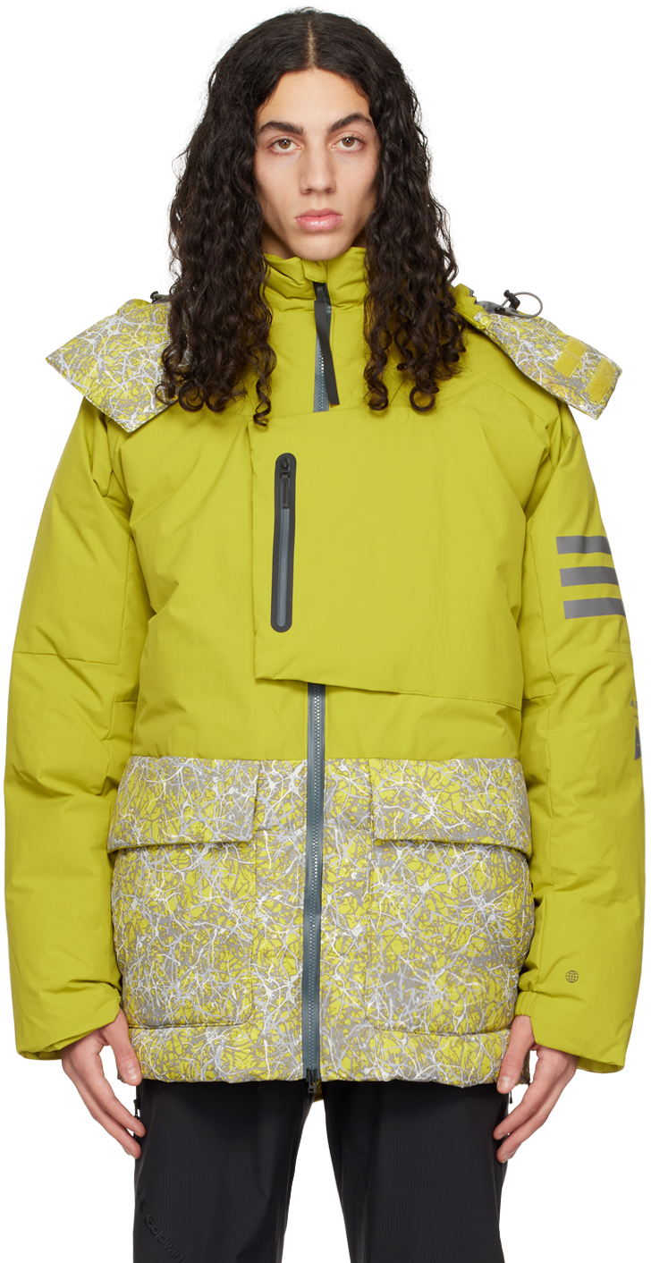 Adidas Originals Yellow And Wander Edition Xploric Down Jacket In Pulse Olive