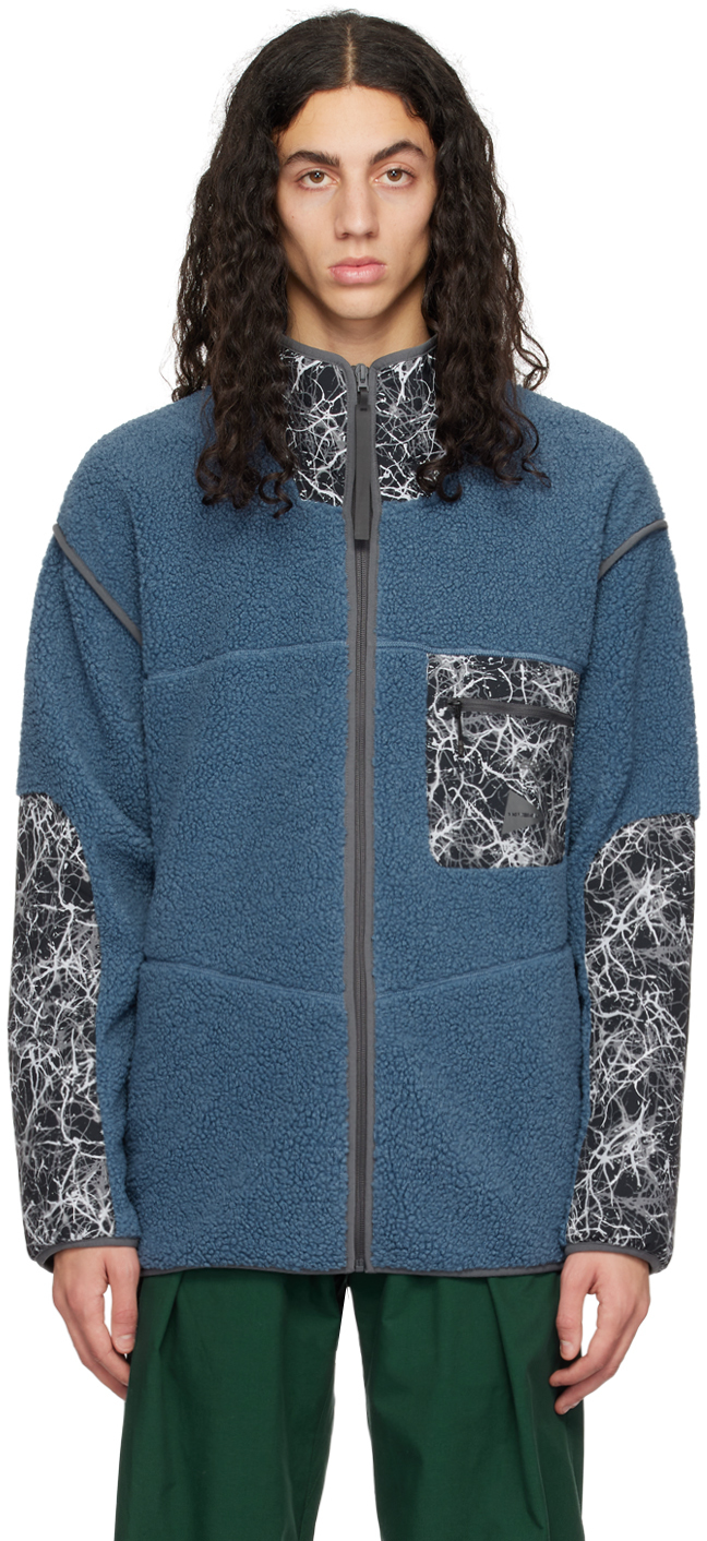 Adidas Originals "terrex X And Wander" Fleece Jacket In Blue