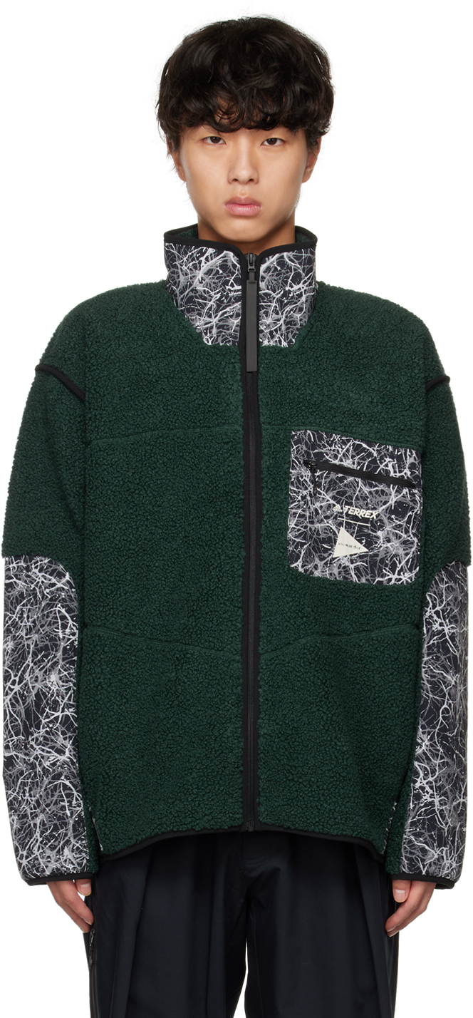 Adidas Originals Adidas Terrex X And Wander Zipped Jacket In Green